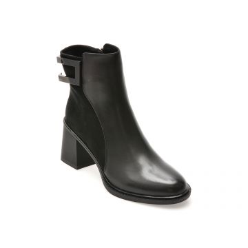 Ghete EPICA negre, M202B, din piele naturala