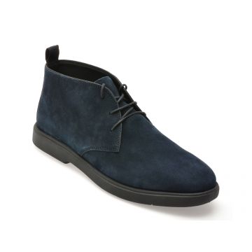 Ghete GEOX bleumarin, U56LAD, din piele intoarsa