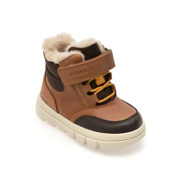 Ghete GEOX maro, B365BC, din piele ecologica