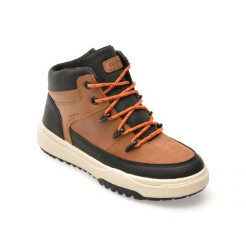 Ghete GEOX maro, J56FMA, din piele ecologica