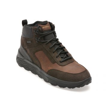 Ghete GEOX maro, U46FDB, din piele naturala