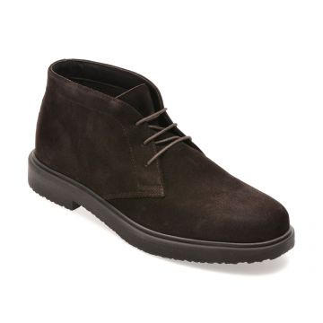 Ghete GEOX maro, U46H9A, din piele intoarsa