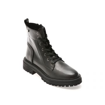 Ghete GEOX negre, D26HRQ, din piele naturala