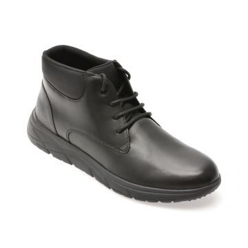 Ghete GEOX negre, U36E1B, din piele naturala