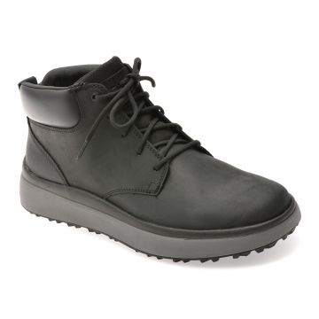 Ghete GEOX negre, U56MSA, din piele naturala