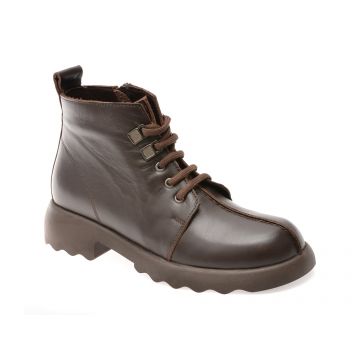 Ghete IMAGE maro, 1767063, din piele naturala