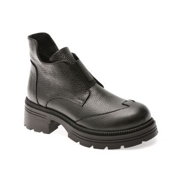 Ghete IMAGE negre, 146B367, din piele naturala