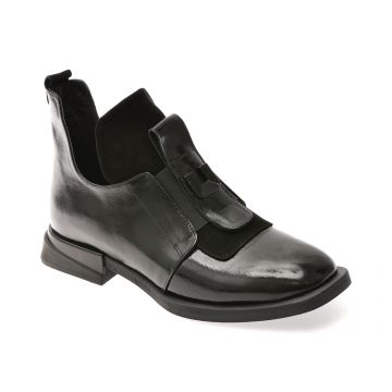 Ghete IMAGE negre, 1532024, din piele naturala lacuita