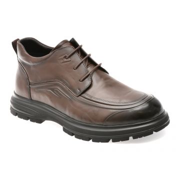 Ghete OTTER maro, 8078, din piele naturala