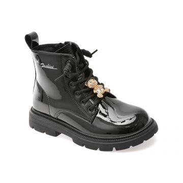 Ghete SELECTION KIDS negre, 532207, din piele naturala