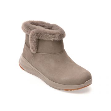 Ghete SKECHERS gri, ON-THE-GO STELLAR, din piele intoarsa