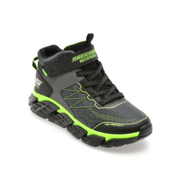 Ghete SKECHERS gri, TECH-GRIP, din material textil