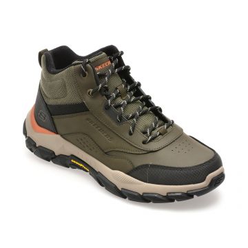 Ghete SKECHERS kaki, SANTORO, din piele naturala