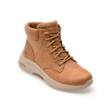 Ghete SKECHERS maro, GO WALK ARCH FIT 2.0 BOOT, din material textil