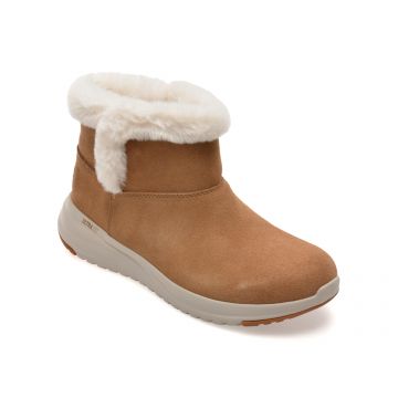 Ghete SKECHERS maro, ON-THE-GO STELLAR, din piele intoarsa