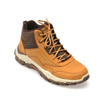 Ghete SKECHERS maro, SANTORO, din piele naturala