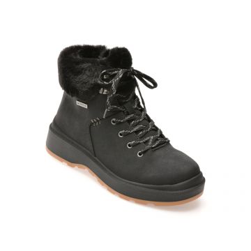 Ghete SKECHERS negre, PARK CITY, din piele ecologica