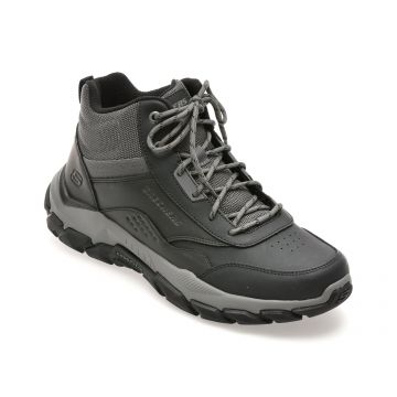 Ghete SKECHERS negre, SANTORO, din piele naturala