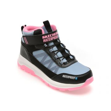 Ghete SKECHERS negre, STORM BLAZER, din piele ecologica
