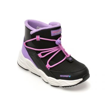 Ghete SKECHERS negre, TURBO TREAD, din material textil