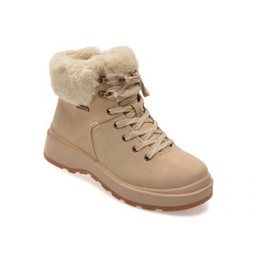 Ghete SKECHERS nude, PARK CITY, din piele ecologica