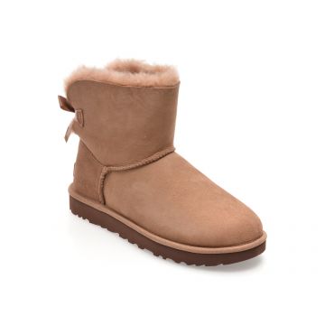 Ghete UGG maro, MINI BAILEY BOW II, din piele intoarsa Ghete UGG maro, MINI BAILEY BOW II, din piele intoarsa