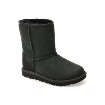 Ghete UGG negre, CLASSIC II, din piele intoarsa