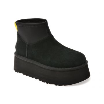 Ghete UGG negre, CLASSIC MINI DIPPER, din piele intoarsa Ghete UGG negre, CLASSIC MINI DIPPER, din piele intoarsa