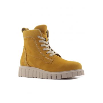 Bocanci de piele cu fermoar