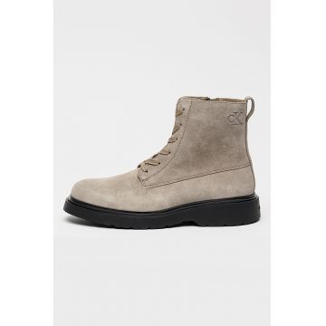 Bocanci de piele intoarsa cu fermoar