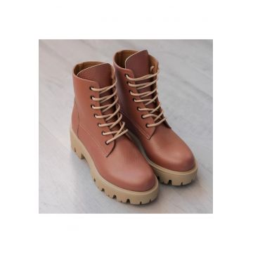 Bocanci din piele naturala - cu siret Classic