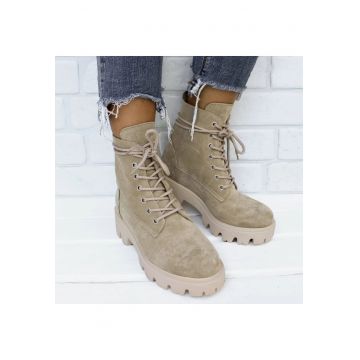 Bocanci din piele naturala - cu siret Classic