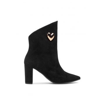 Botine dama -  47990 - Piele naturala - Negru