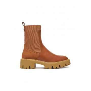 Botine dama -  84377 - Piele naturala - Maro