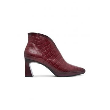 Botine dama pana la glezna -  305492807 - piele naturala - visiniu -