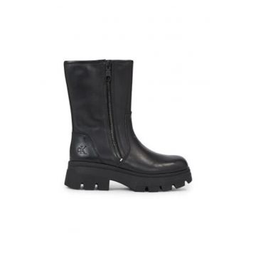 Botine dama -  piele naturala negru