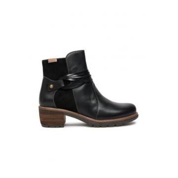 Botine dama -  piele naturala - negru