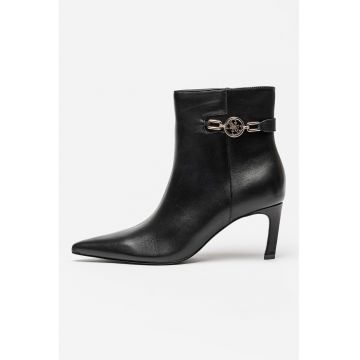 Botine de piele cu varf ascutit Paislie