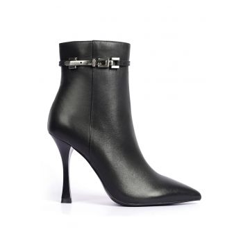 Botine din piele naturala cu varf ascutit Jennie