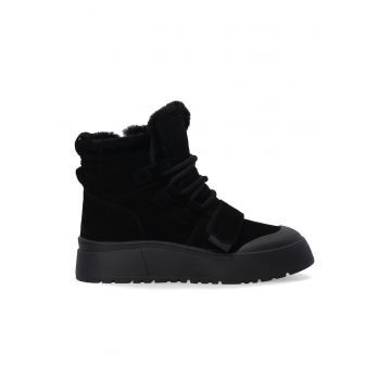 Cizme de zapada cu sireturi - din piele intoarsa naturala