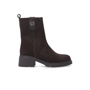 Ghete Chelsea de dama din piele intoarsa cu partea superioara inalta