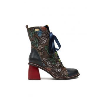 Ghete dama -  piele naturala - multicolor - Ghete dama -  piele naturala - multicolor -