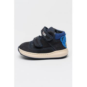 Ghete din piele nabuc cu velcro