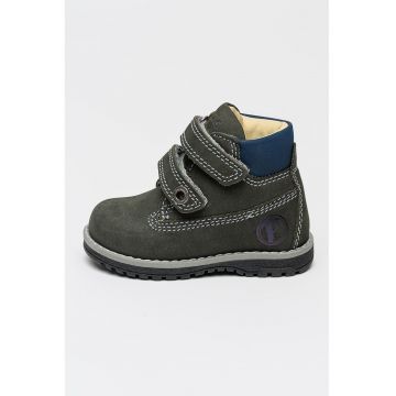 Ghete din piele nabuc cu velcro