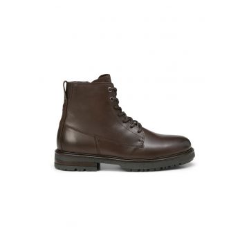 Ghete uni de piele cu fermoar lateral