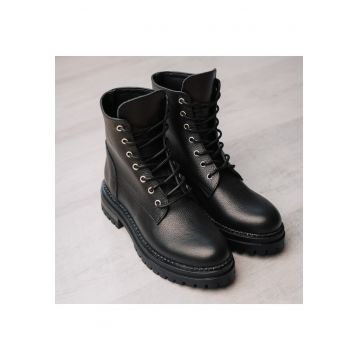 Bocanci din piele naturala - cu siret Classic