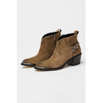 Botine cowboy Patty din piele