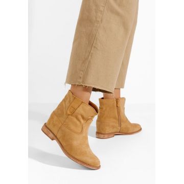 Botine cu platforma Medova V3 camel