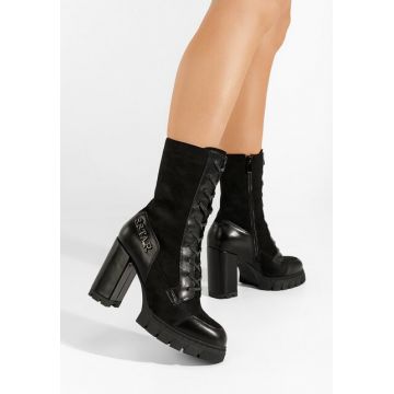 Botine cu toc gros Anahi negre Botine cu toc gros Anahi negre