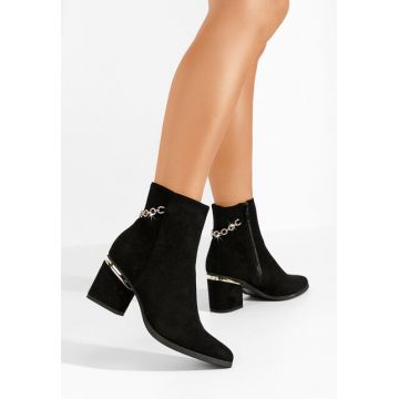 Botine cu toc gros Oxea negre
